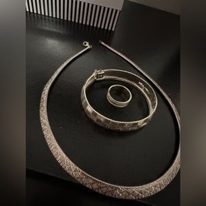 Silver jewelry- ring, necklace, bracelet